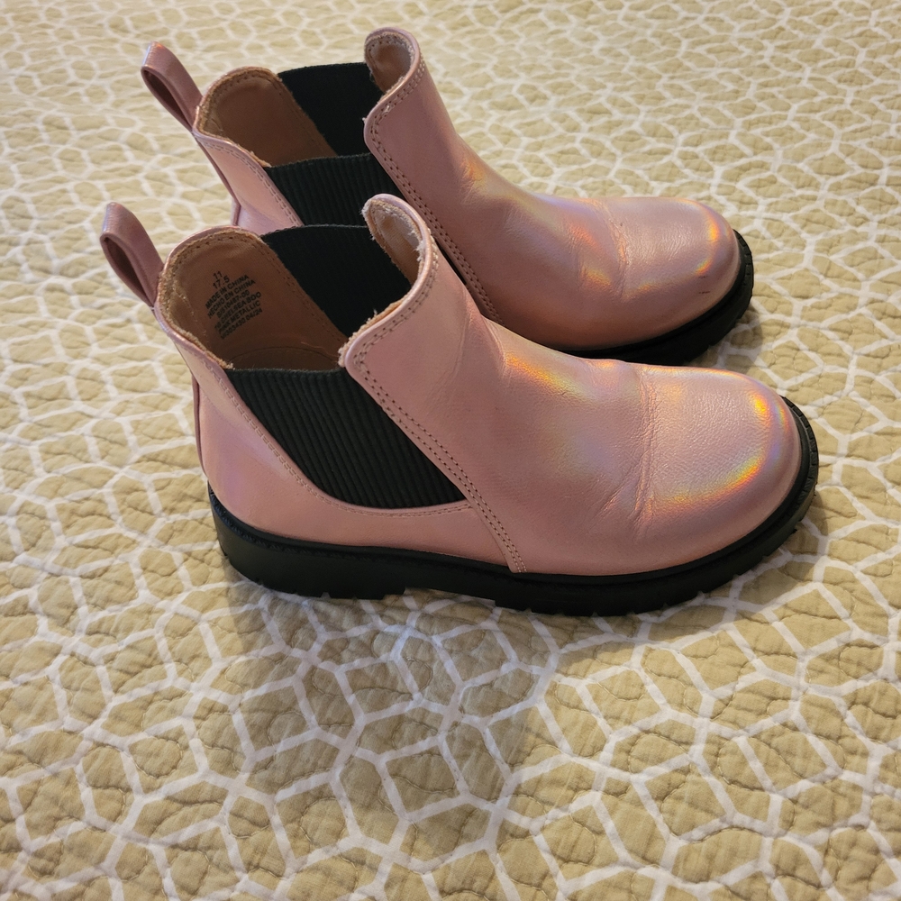 Old Navy Toddler Stylish Pink Kids Chelsea Boots Size 11